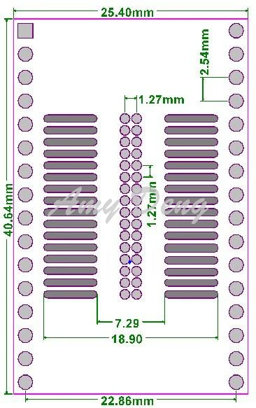 20 шт./лот SOP32 поворота DIP32 переходная пластина ширина корпуса SOIC32 преобразует сиденье DIP1.27 поворота 2,54