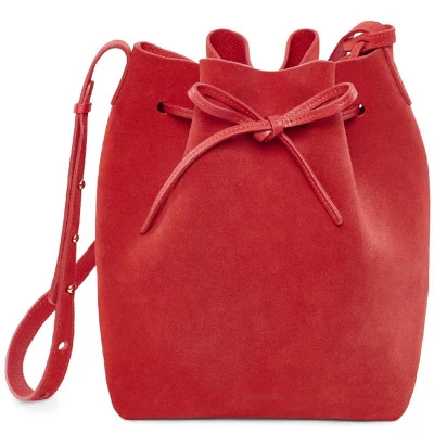 mansurstudio Замшевая сумка-мешок, женская сумка из искусственной замши, сумка через плечо gavriel, женская сумка через плечо - Цвет: all red L