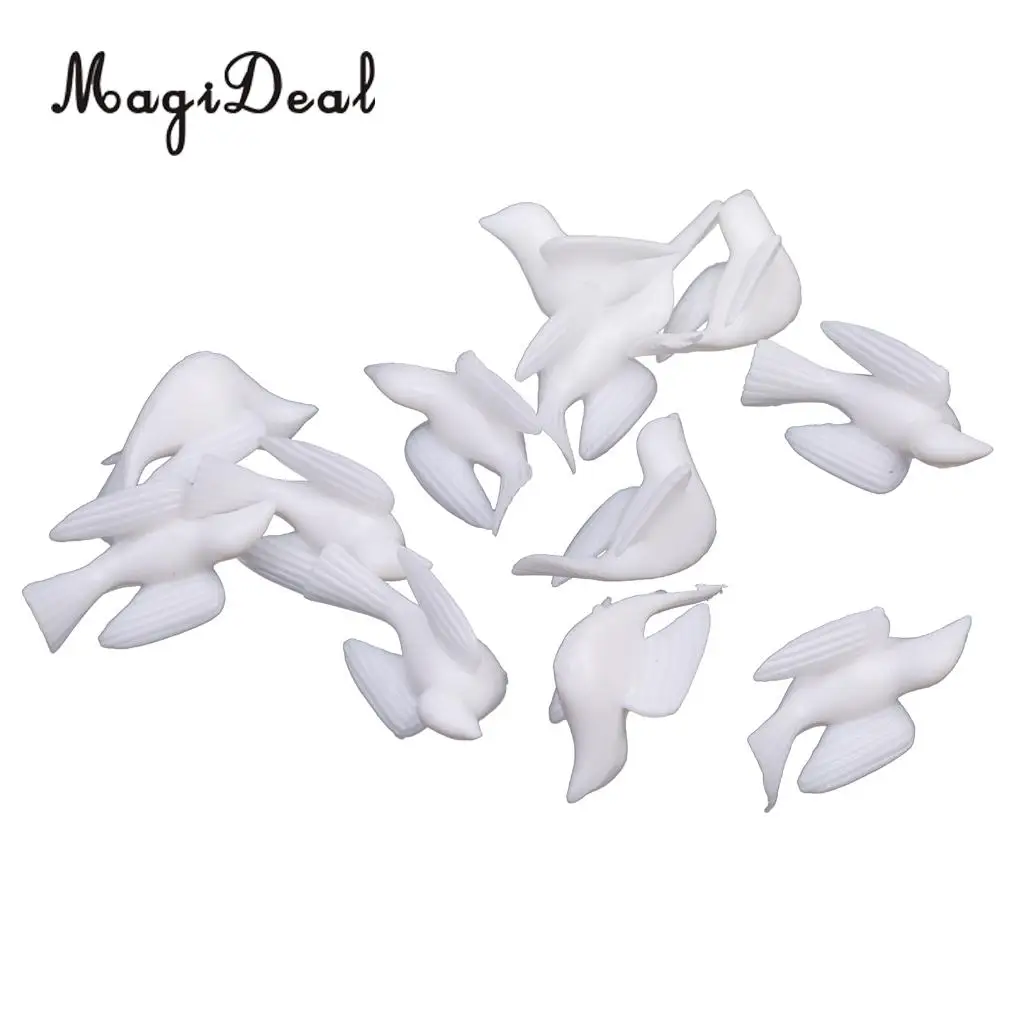 MagiDeal Novelty 12Pc Baby Shower Christening Table Confetti Pigeon DIY for Wedding Bridal Engagement Ceremony Table Decor S/M/L