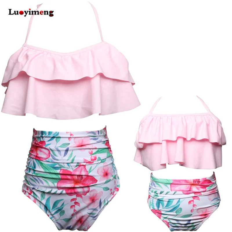 

Mother and Daughter Swimsuit Mommy and Me Swimwear Bikini Family Matching Clothes Outfits Look Mom Mum Baby Dresses Clothing