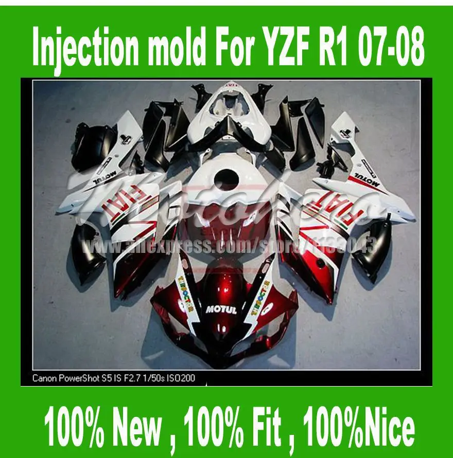 Литьевая форма обтекатель для Yamaha YZF R1 2007 2008 YZF-R1 1000 07 08 Обтекатели комплекты |