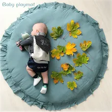 Детская комната украсить игровой коврик мягкий натуральный хлопок мат ребенка Playmat округлые кружева натуральный хлопок Playmat Детские успокаивающее одеяло