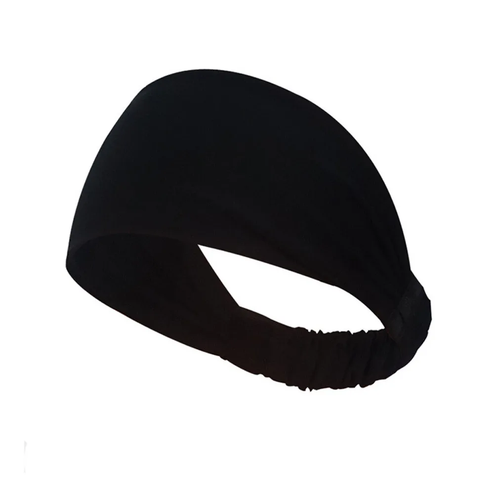 Женская повязка на голову для фитнеса, спортивные женские хлопковые спортивные ободки головная повязка в виде чалмы завязываемые эластичные женские волосы - Цвет: Black