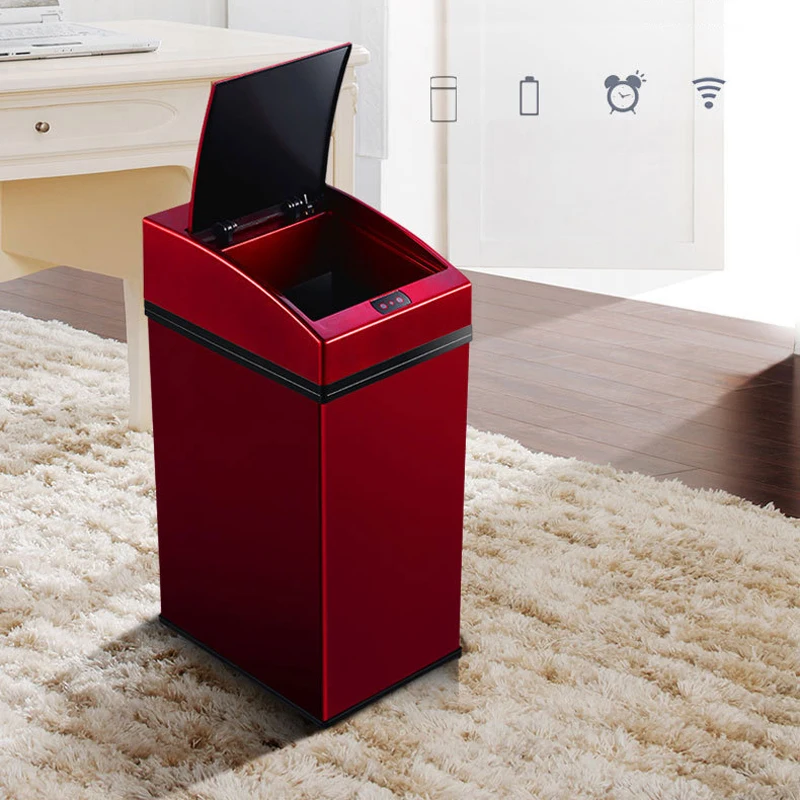 

2019 New Fashion 7L Inductive Type Trash Can Smart Sensor Automatic Kitchen And Toilet Rubbish Bin Stainless Steel Waste Bin