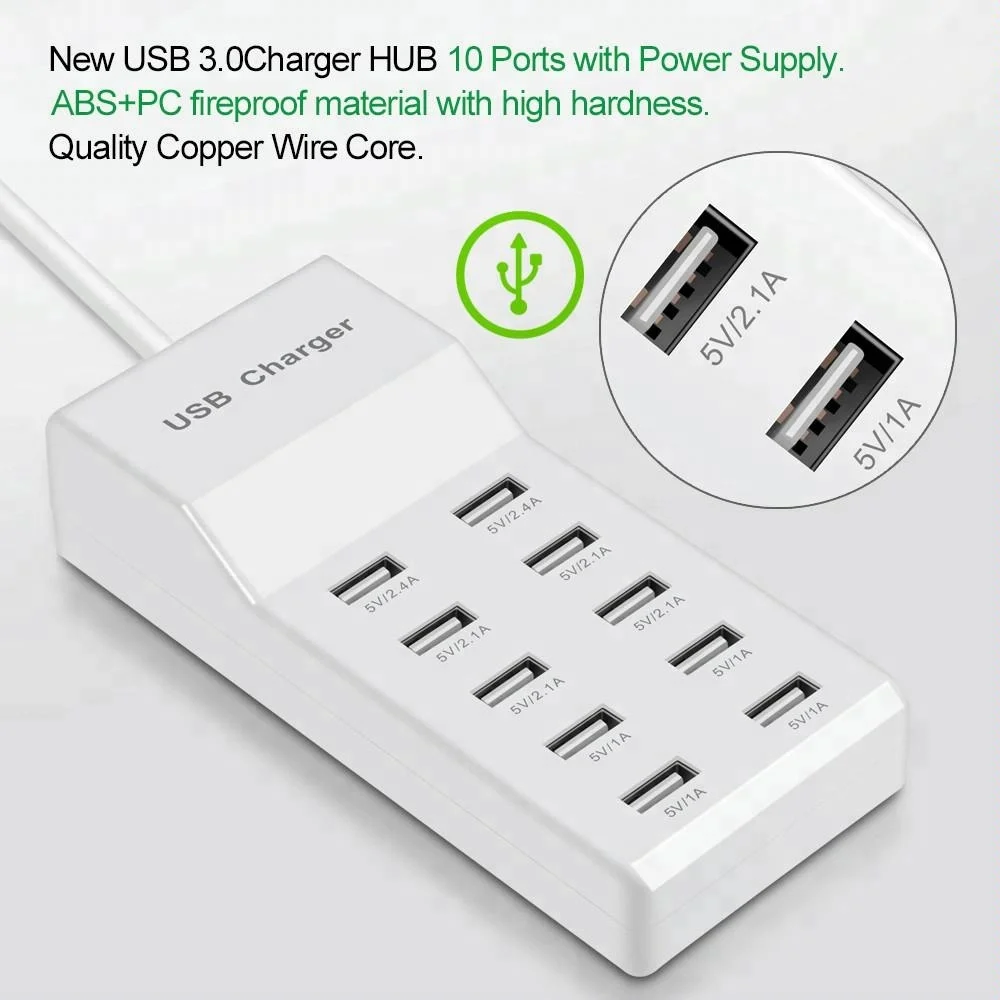 XIN MUM ЕС/штепсельная вилка американского стандарта высокого Скорость 10 Порты 5V usb