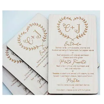 

Personalized Wooden Menu/Rustic Wedding Table Menu Sign and Mini Easel