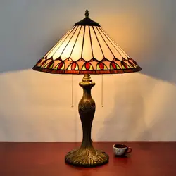 Европейский стиль Роза American retro простой Гостиная основание настольной лампы спальня ночники 16 дюймов на молнии