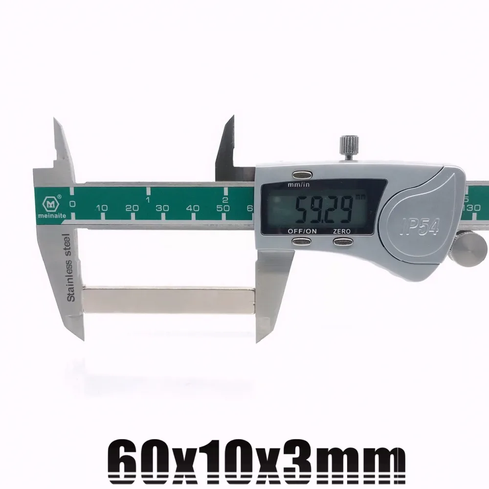 Неодимовый магнит 10 шт. 60 мм X 3 мм|neodymium block magnet|block magnetrare earth |