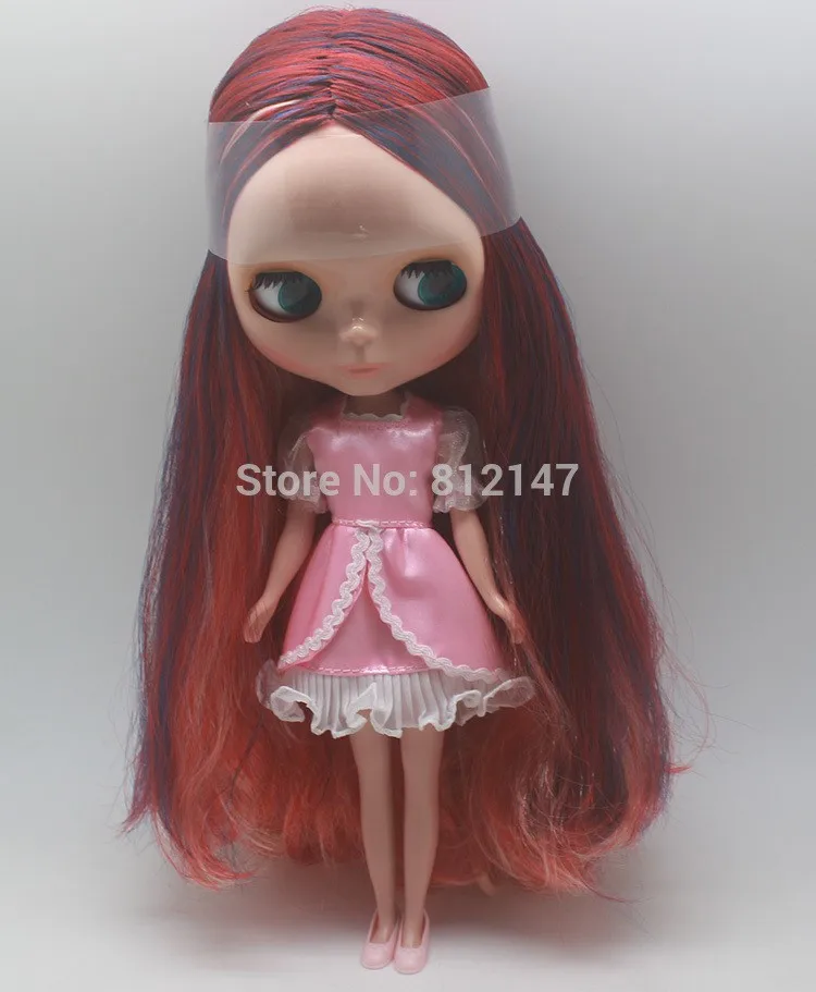 225 Обнаженная фигурка куклы blyth(разноцветные длинные вьющиеся волосы, загара кожа