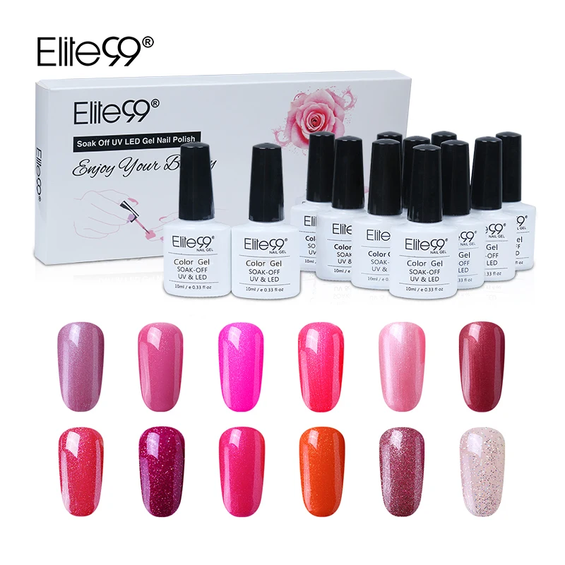 Elite99, 12 шт./лот, Гель-лак для ногтей, советы для маникюра, салонов, горячая Распродажа, цвет, впитывается, органический УФ светодиодный Гель-лак для ногтей, Набор лаков для ногтей - Цвет: C019