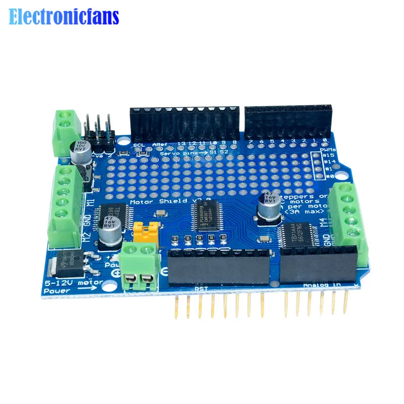 Стандартный IIC IEC TB6612 Mosfet шаговый двигатель PCA9685 ШИМ сервопривод щит V2 для Arduino робот ШИМ Uno Mega R3 Замена L293D