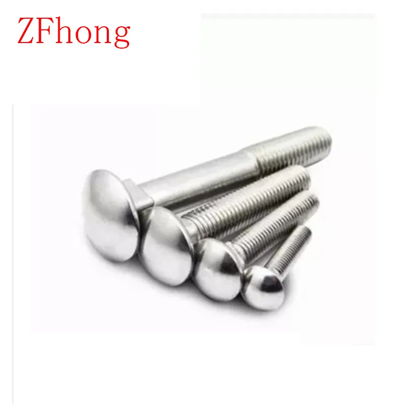 

20pcs DIN603 Stainless steel carriage bolt mushroom head square neck bolt M6*12/16/20/30/35/40/45/50/55/60/65/70/80