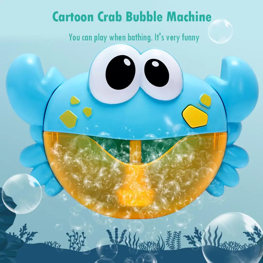 

Electric Crab Bubble Machine Bathtub Bubble Maker Light Music Baby Bath Toy Automatic Bubbling Bathroom Products Drop Shipping