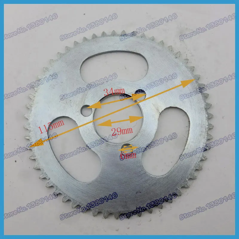 25H 55Tooth 29mm Rear Sprocket For 47cc 49cc Gas Petrol Electric Pocket Bike Mini ATV Goped Scooters Mini Chopper Go Kart Parts