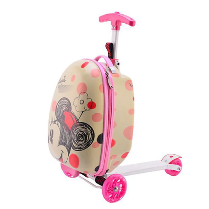Kids scooter suitcase storage trolley luggage skateboard for children