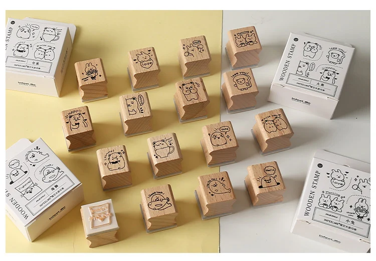 Винтажная Серия животных Деревянный штамп DIY ремесло деревянные резиновые штампы для stationery канцелярские принадлежности Скрапбукинг Стандартный штамп