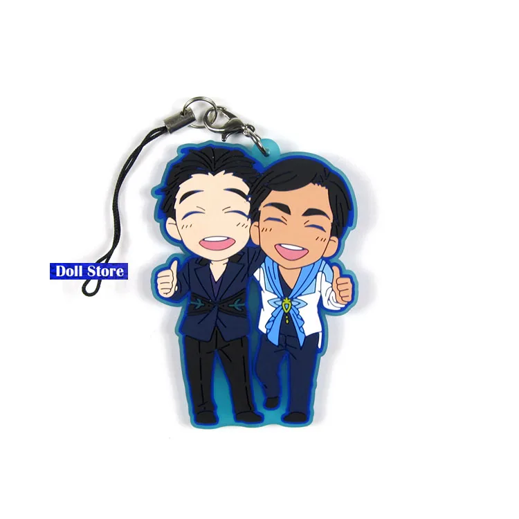 YURI ON ICE аниме брелок Nikiforov Katsuki Otabek Yuuri Plisetsky резиновый ремень/рандомные Подвески