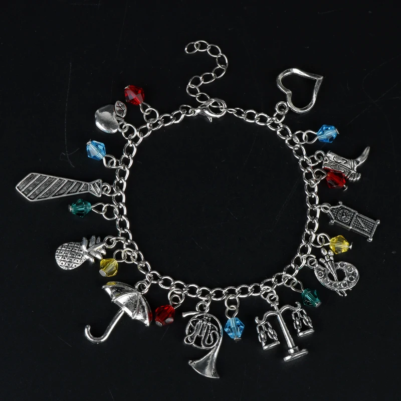 

HEYu How I Met Your Mother Charm Bracelet Trumpet Lamp Shoes Wristlet Anklet Bangles Wristbands Vintage Christmas Birthday Gift