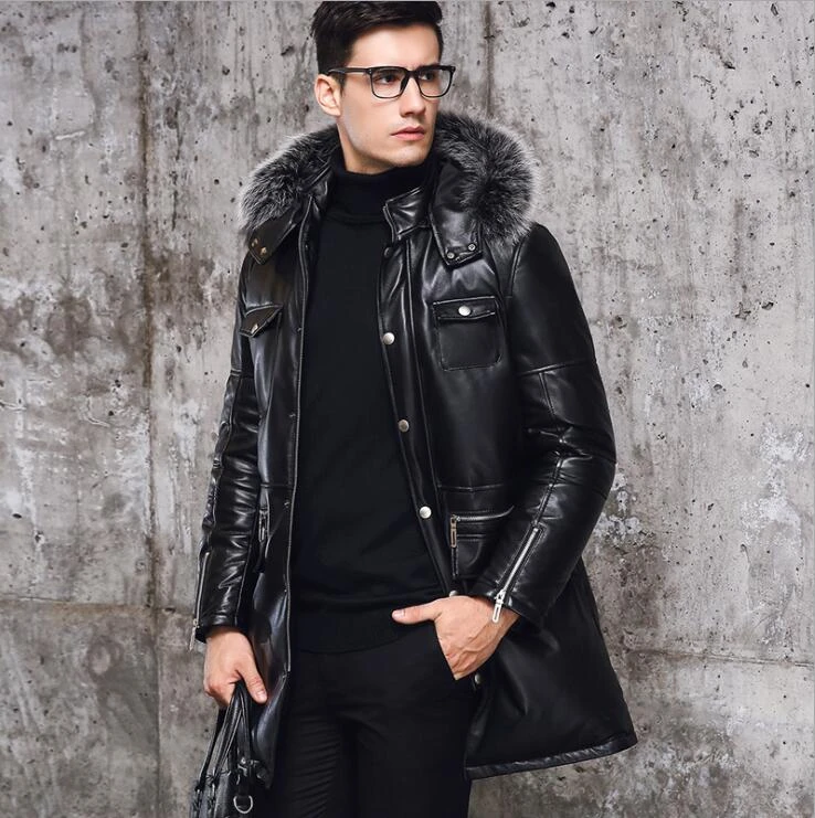 winter white leather jacket