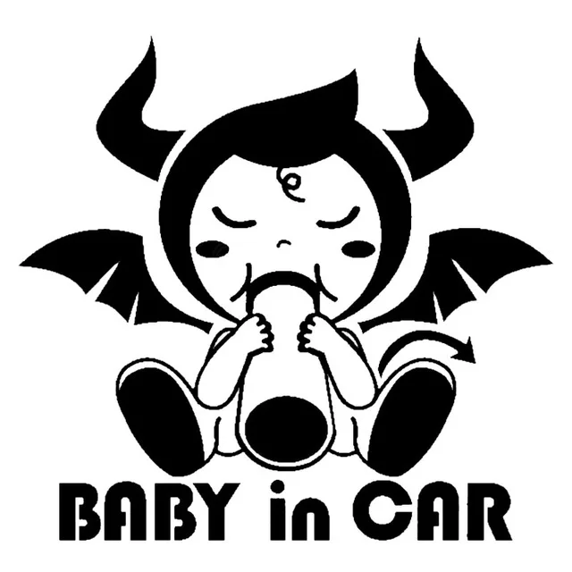 

CK3002#15*14.2cm BABY IN CAR funny sticker vinyl decal silver/black auto stickers for car bumper window