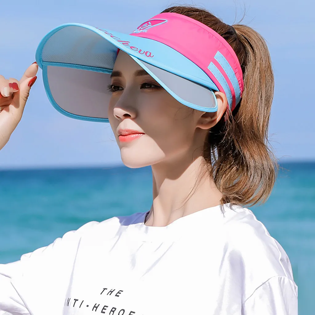 1 шт., женские летние спортивные шапки, жемчужная упаковочная Солнцезащитная шляпа с большими головками, широкий пляжный навес, шляпа, УФ-защита пляжная кепка