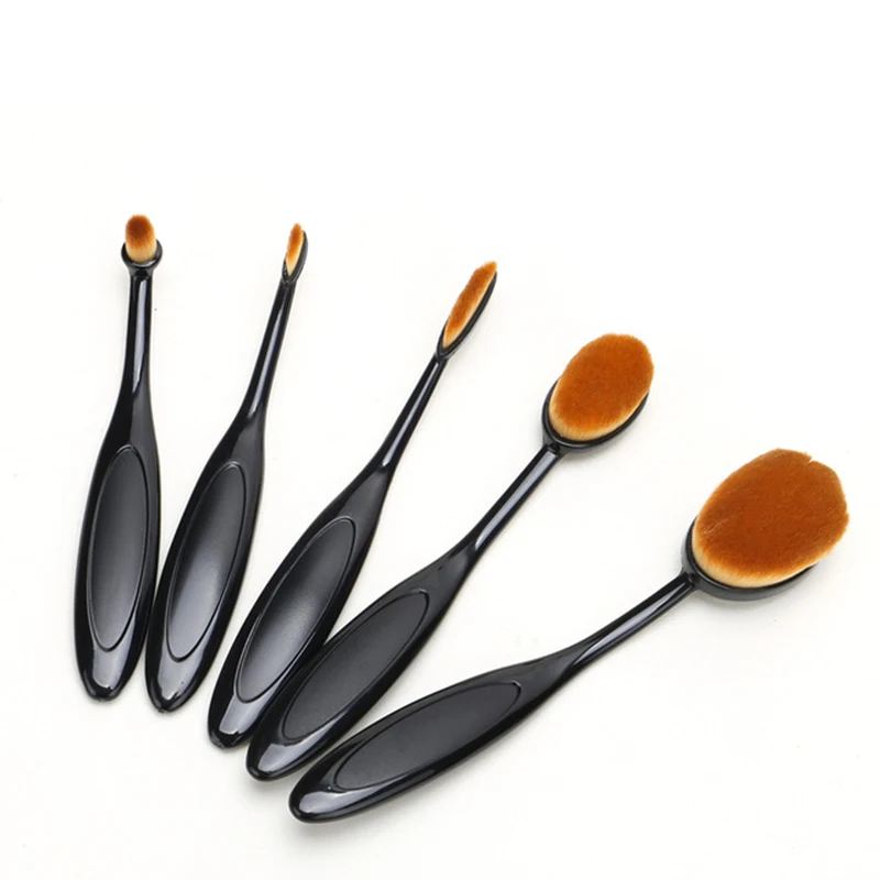 Women Professional Beauty Toothbrush Oval Makeup Brushes Cosmetic