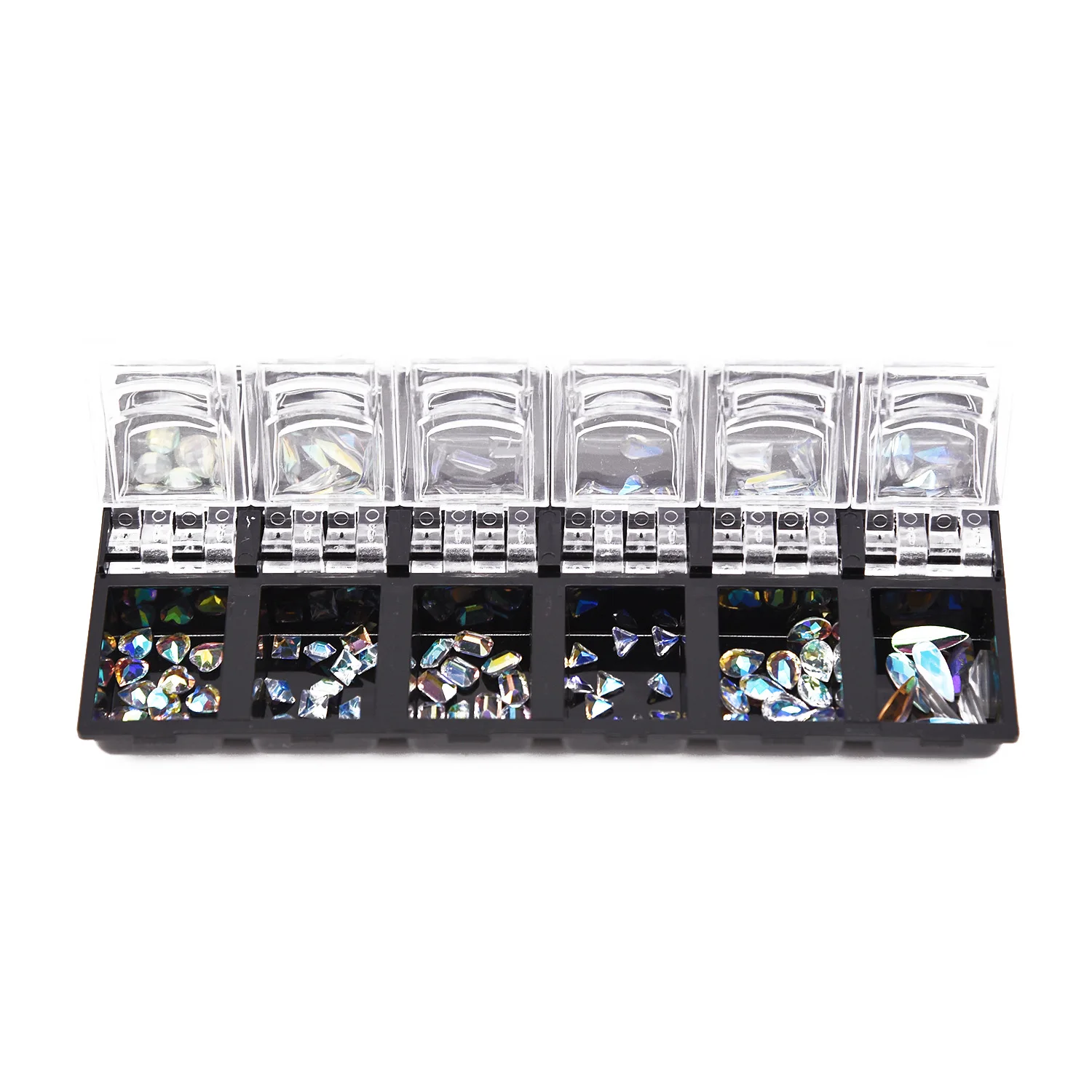 12pcs Set Fashion Nail Art Rhinestone Fake Gems Diamante Diy Nail