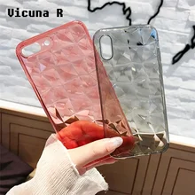 Vicunha R Moda Textura de Diamante Casos de Telefone Para O iPhone Caso Capa de Silicone Transparente Para iPhone X 6 6 6 s 7 8 mais Caso Capa