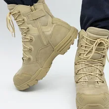 Брендовые кожаные ботинки-дезерты унисекс для рыбалки; армейские уличные спортивные ботинки в военном стиле для пеших прогулок и походов; тактические ботинки для мужчин и женщин