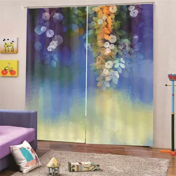 

3D Digital Print Blackout Flower Curtains For Living Room Kids Room Bedroom Girls Cartoon Window Custom Made M20