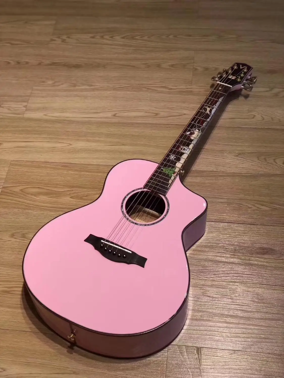

2019 new +36 inch JF barrel type, pink girl with travel acoustic guitar, free shipping