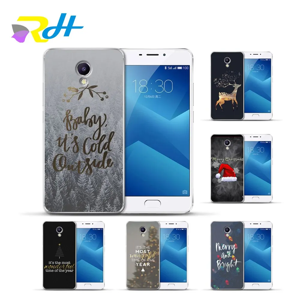 

Cover Case For Meizu U10 U20 M5 Note M5C M3C Pro 6 M3S Max M5S M6 Note M3 Note Cases For Christmas snowman Christmas hat