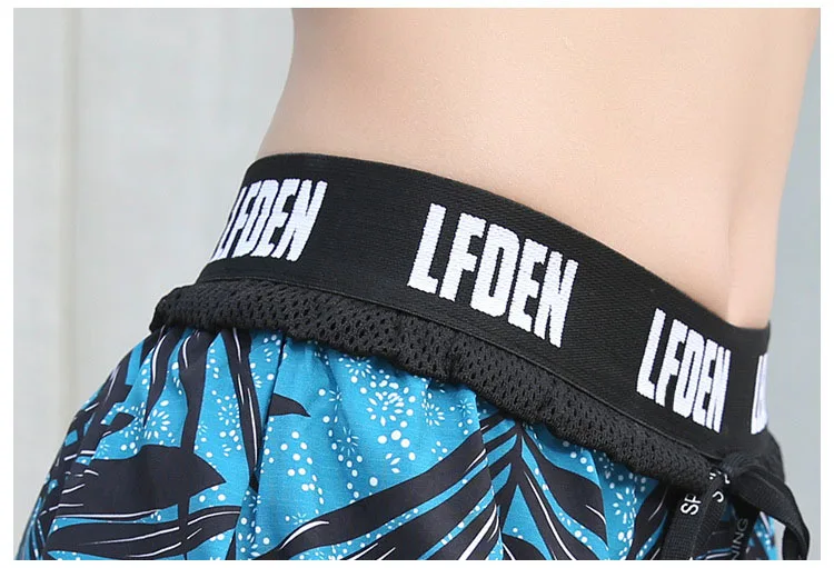 Спортивные шорты с индивидуальным принтом эластичные буквы с эластичной резинкой на талии быстросохнущие поддельные два анти-легкого фитнеса для бега женские шорты для йоги