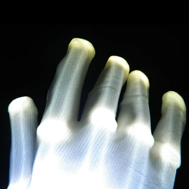 5 пара/лот светодиодные перчатки светящиеся каркасные перчатки игрушки вечерние принадлежности для Хэллоуина светильник реквизит игрушка светящиеся мигающие перчатки с костями