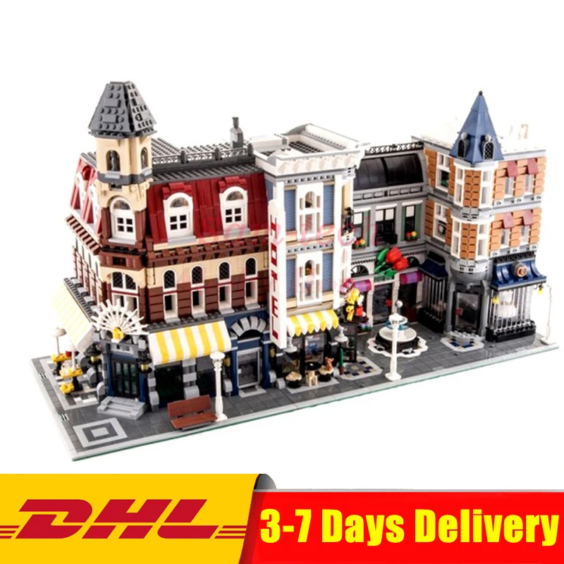 

Clone 10182 10255 LEPIN 15002 Cafe Corner+ 15019 Assembly Square Street Building Block Bricks
