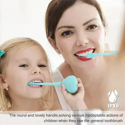 Электрическая детская зубная щетка на батарейках, электрическая вращающаяся зубная щетка, щетка для головы, Детская мультяшная зубная