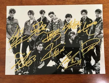 

signed EXO autographed group photo TDON`T MESS UP MY TEMPO 5*7 112018A