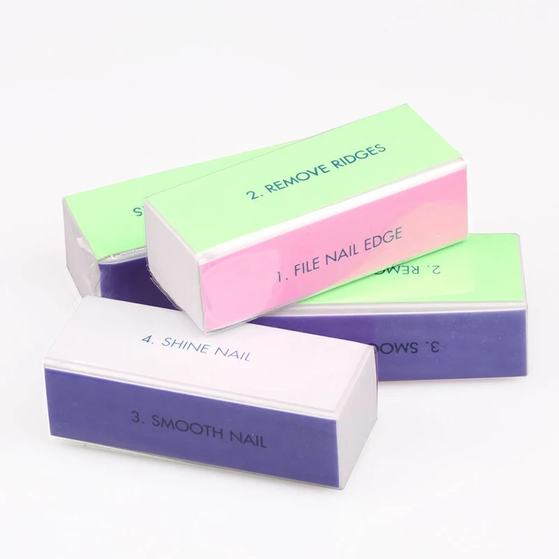 

Colorful 4-Steps Nail File UV Gel Remover Nails Tools Grinding Sanding Block Buffer Nail File DIY Manicuring Nail Art Tool