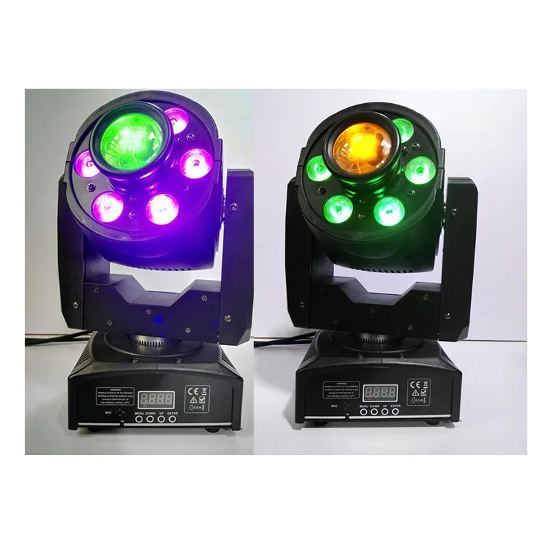 

2pcs/lot Led Moving Head Light 30W LED Spot 6*12W Wash Stage Light DJ Disco Party Lights with 7 Colors 7 Gobos Lasers spot light