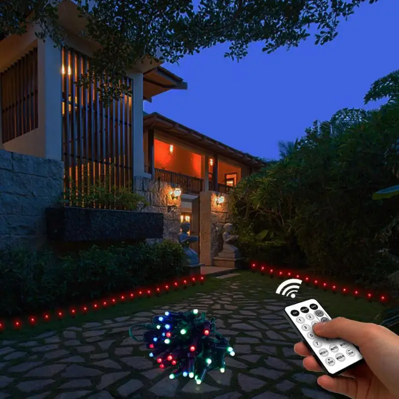 

10m AC 120-240V 32LED Fairy String Light IP68 Waterproof Holiday Decor Lamp with Remote Control