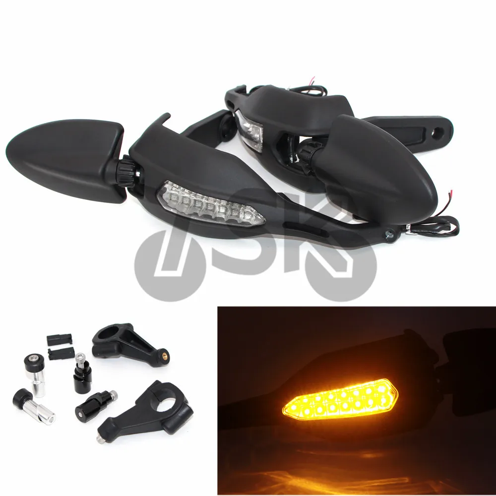 For DUCATI 796 Hypermotard 1100S 2009-10 Handlebar Protector with Turn Signal Light Lamp and Mirror