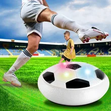 Funny LED Light Flashing Ball Toys Air Power Soccer Balls Disc Gliding Multi-surface Hovering Football Game Toy Kid Chidren Gift