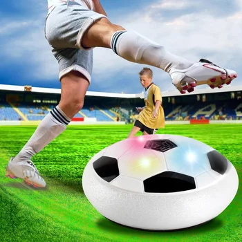 

Funny LED Light Flashing Ball Toys Air Power Soccer Balls Disc Gliding Multi-surface Hovering Football Game Toy Kid Chidren Gift