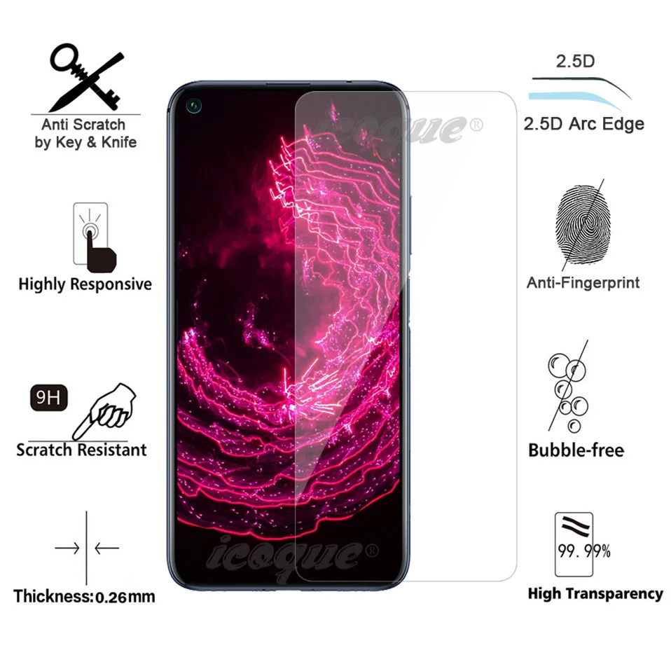 3pcs Glass for Huawei Honor 20 Pro 8X 9 10 Lite 10i 20i 8C Screen Protector Tempered Glass for Huawei P30 Lite P20 Lite 2019 Pro (3)