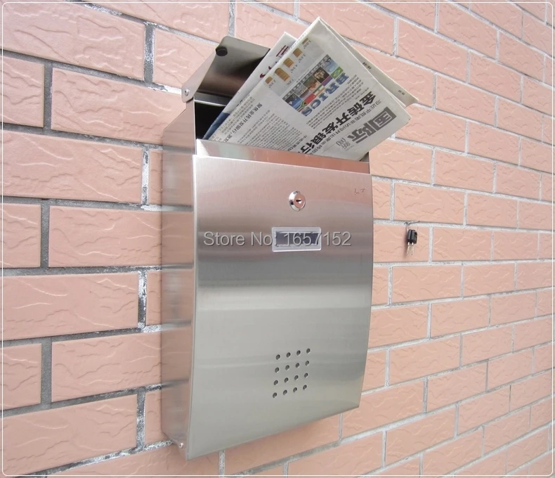 Stainless steel cottage mail box rain proof rust proof mailbox Wall