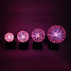 3 4 5 6 дюймов Новинка Plasma Ball Sphere Light Magic Luminaria ночник детские подарки Рождественские декоративные лампы внутреннего освещения