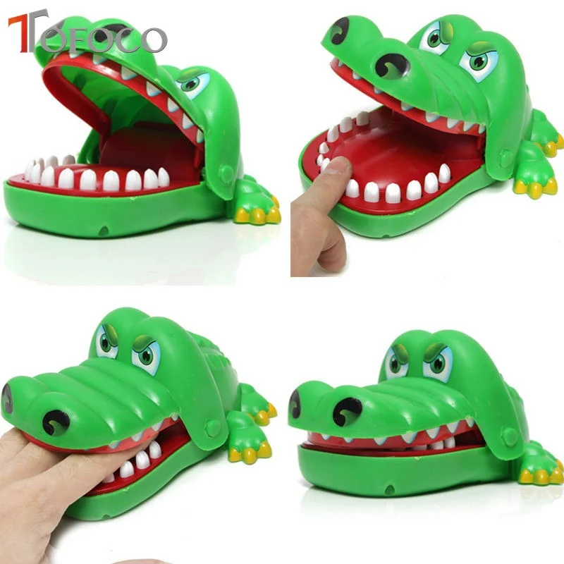 TOFOCO Chaude Bouche Dent Alligator Enfants Jouets Mordre Main Crocodile Dents Jouet Roulette Jeu Famille Astuces Pratique Blagues Fun Cadeaux