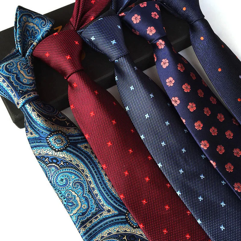 

Classic Silk Men Tie Plaid Neck Ties 8cm Paisley Ties for Men Formal Wear Business Suit Wedding Party Neckwear