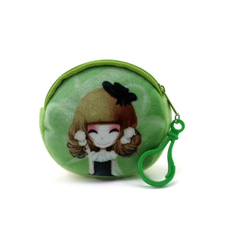 YIYOHI Kawaii Мультфильм Красивые грил 3D печати Дети Плюшевые Портмоне Zip изменить кошелек для девочек Для женщин мини-сумка подарок - Цвет: 7