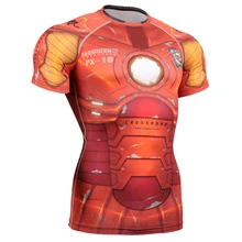 Top Sales Mens Compression Shirt Short Sleeves 3D Full Printing Top Tee MMA Weight Loss T-shirts